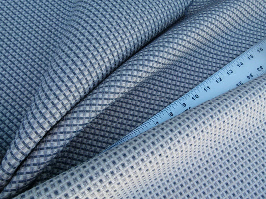 Scalamandre Grey Watkins Maia Pewter Silver Blue Cotton Chenille very Heavy MSRP USD 178/yard