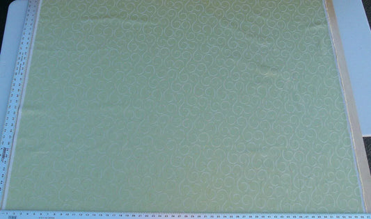 Scalamandre La Spiro Green Spiral Lime Green Fern Head Music Note Spring! Geoffrey Bradfield MSRP USD 200/Y