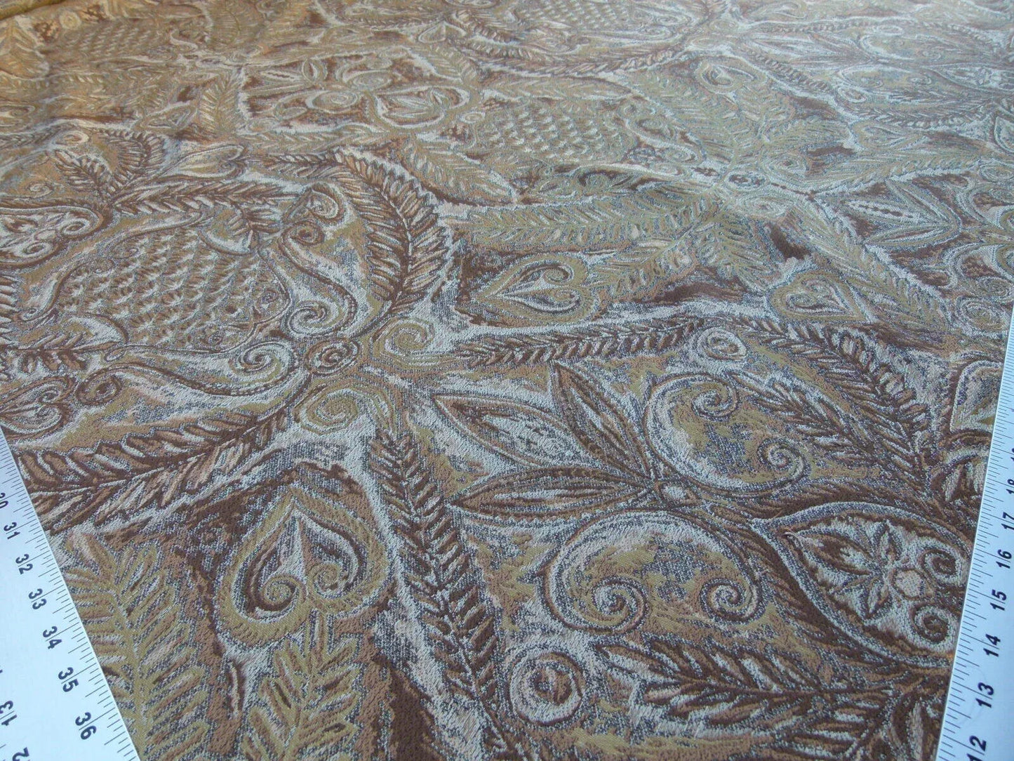 Scalamandre Bolivar Brown Latin American Archeology Grey Watkins Brown Gold MSRP USD 252/Y