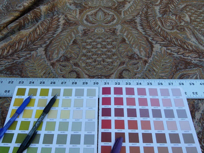 Scalamandre Bolivar Brown Latin American Archeology Grey Watkins Brown Gold MSRP USD 252/Y