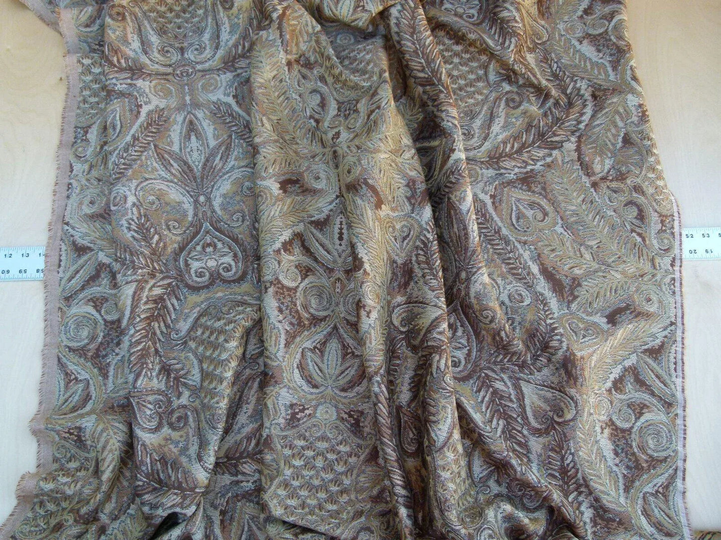 Scalamandre Bolivar Brown Latin American Archeology Grey Watkins Brown Gold MSRP USD 252/Y