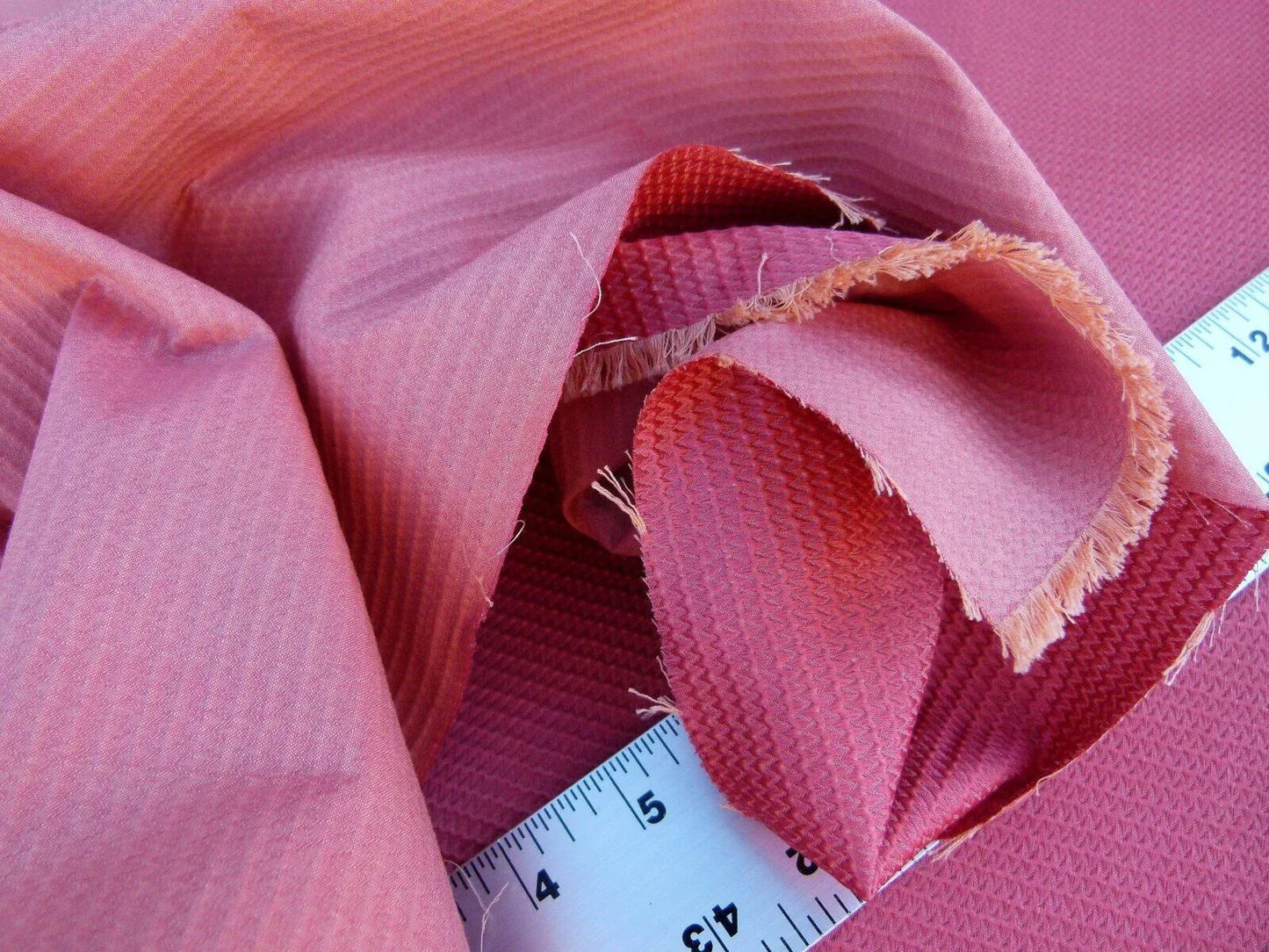 by yard Scalamandre Pickfair Coral Pink Red Honeycomb 100% Cotton MSRP USD 280/Y