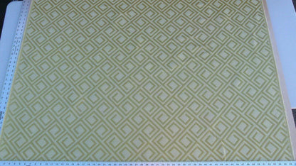 Scalamandre Eames Chartreuse Green Golden Silk Woven Diamond Chenille  Old World Weavers MSRP USD 280/Y