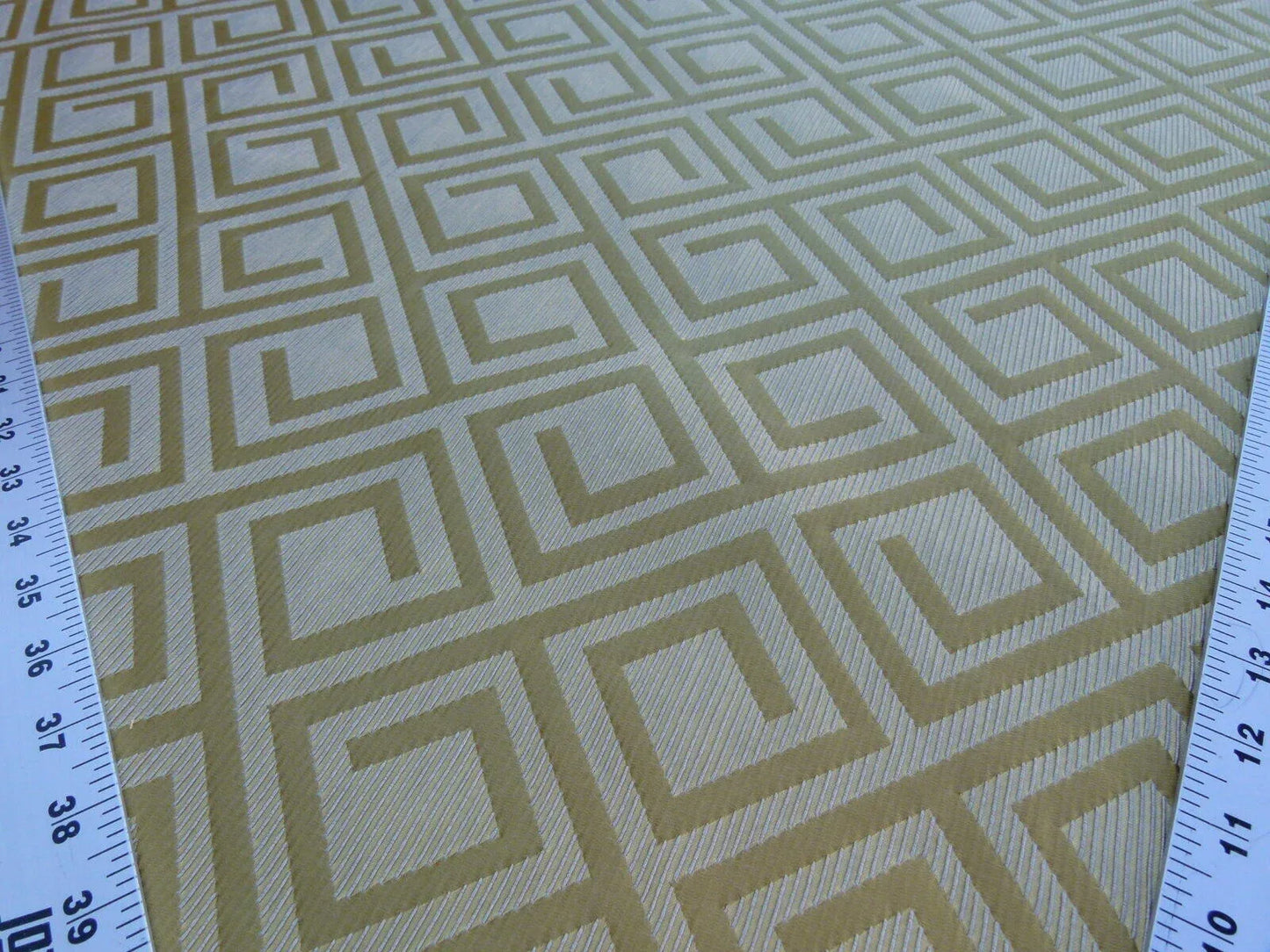 Scalamandre Eames Chartreuse Green Golden Silk Woven Diamond Chenille  Old World Weavers MSRP USD 280/Y