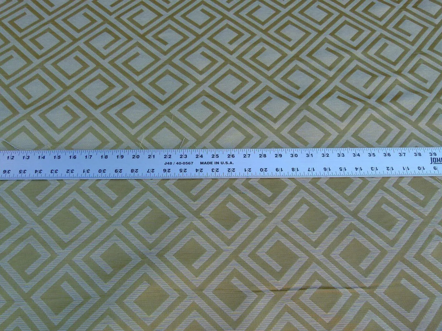 Scalamandre Eames Chartreuse Green Golden Silk Woven Diamond Chenille  Old World Weavers MSRP USD 280/Y