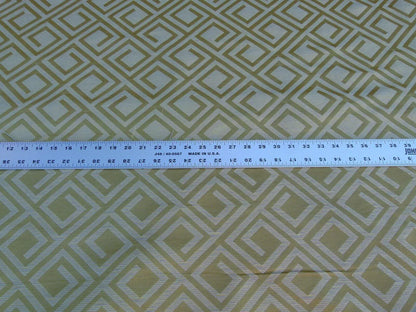 Scalamandre Eames Chartreuse Green Golden Silk Woven Diamond Chenille  Old World Weavers MSRP USD 280/Y