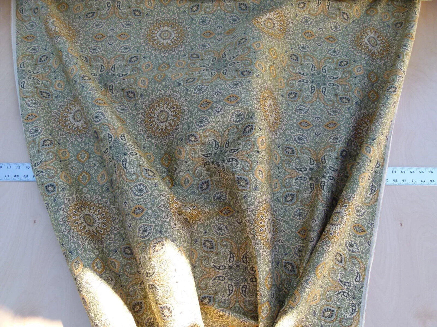 Scalamandre Bessarabia Gw Reseda Green Gold Arabic Brocade Old World Weavers MSRP USD 264/Y
