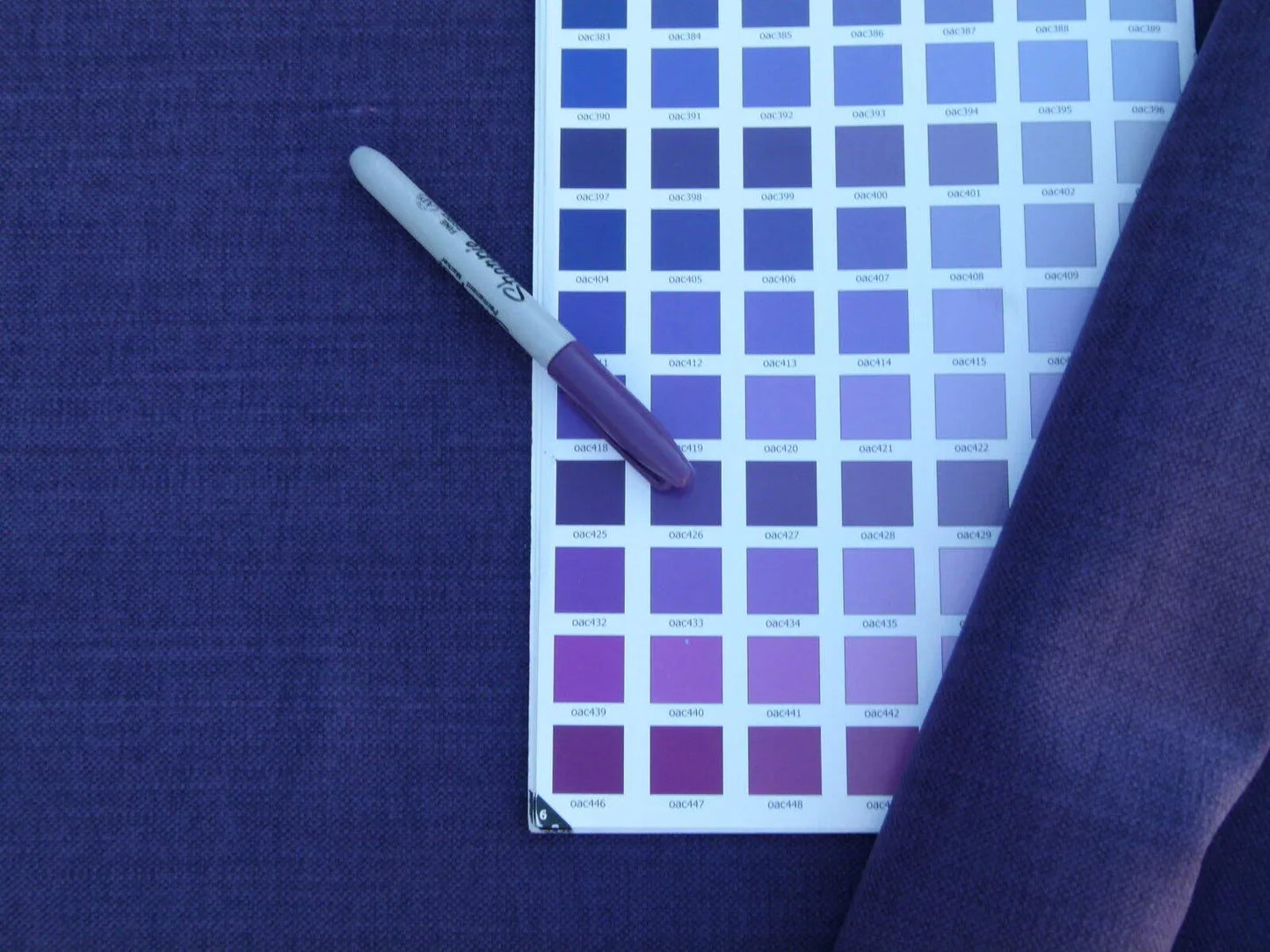 Scalamandre Caleido Viola Profondo Deep Purple Cotton Linen  Old World Weavers Heavy MSRP USD 120/y