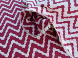 Scalamandre Chantico Chevron Lattice Red White Linen Cotton Woven  Old World Weavers Chevron MSRP USD 198/Y