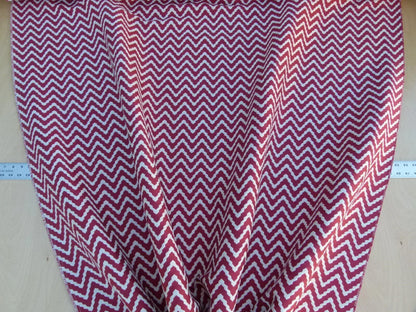 Scalamandre Chantico Chevron Lattice Red White Linen Cotton Woven  Old World Weavers Chevron MSRP USD 198/Y