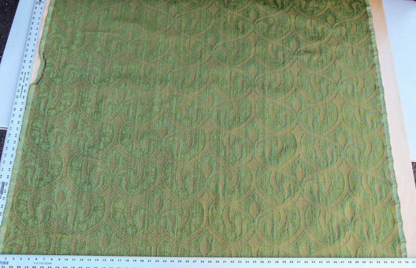 Scalamandre Coltibuono Grey Watkins Green Renaissance Damask Old World Weavers MSRP USD 224/Y