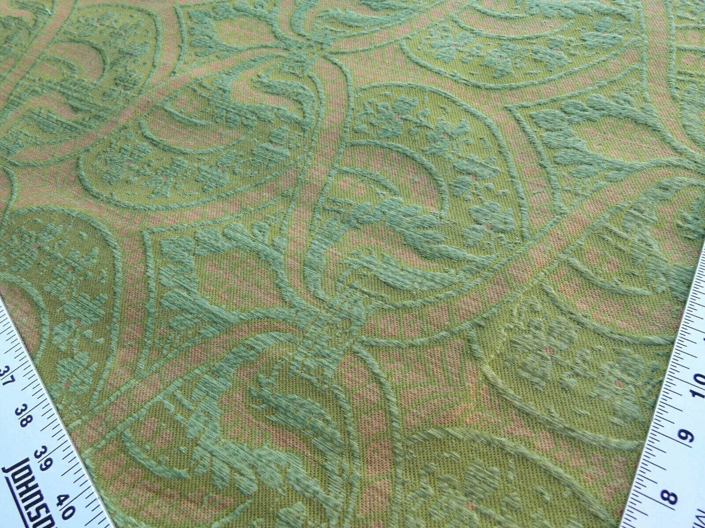 Scalamandre Coltibuono Grey Watkins Green Renaissance Damask Old World Weavers MSRP USD 224/Y