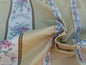 By Yd Scalamandre Fonthill  Josephine Multi Sand Yellow White  Cotton Floral Stripe Neoclassical MSRP USD 204/Y