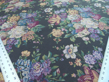 Scalamandre Mals II Multi On Green Tulip Peony Rose Bouquet Old World Weavers Tapestry MSRP USD 168/y