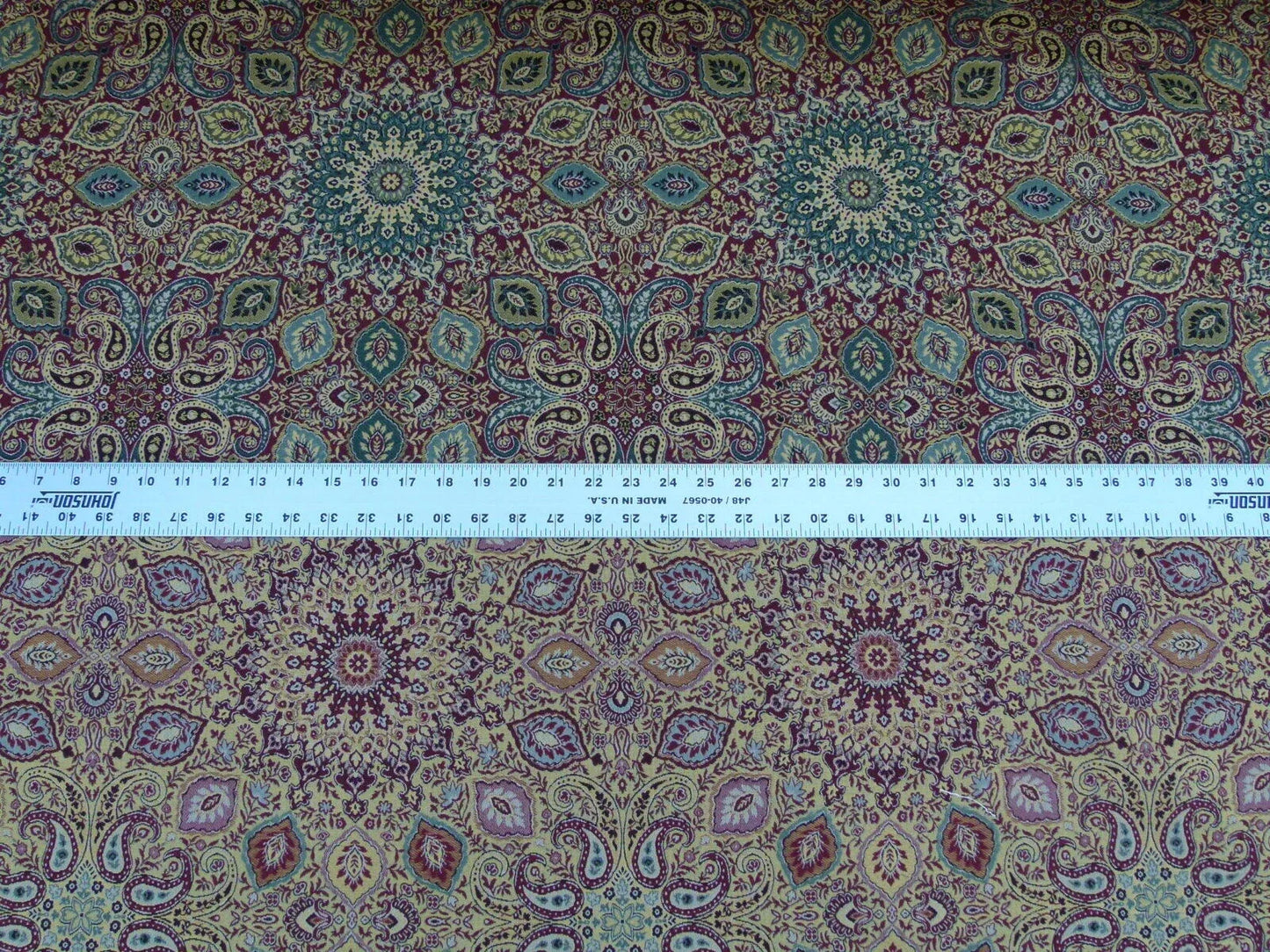 Scalamandre Bessarabia Grey Watkins Spice Red Gold Arabic Brocade Old World Weavers MSRP USD 264/Y