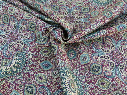 Scalamandre Bessarabia Grey Watkins Spice Red Gold Arabic Brocade Old World Weavers MSRP USD 264/Y