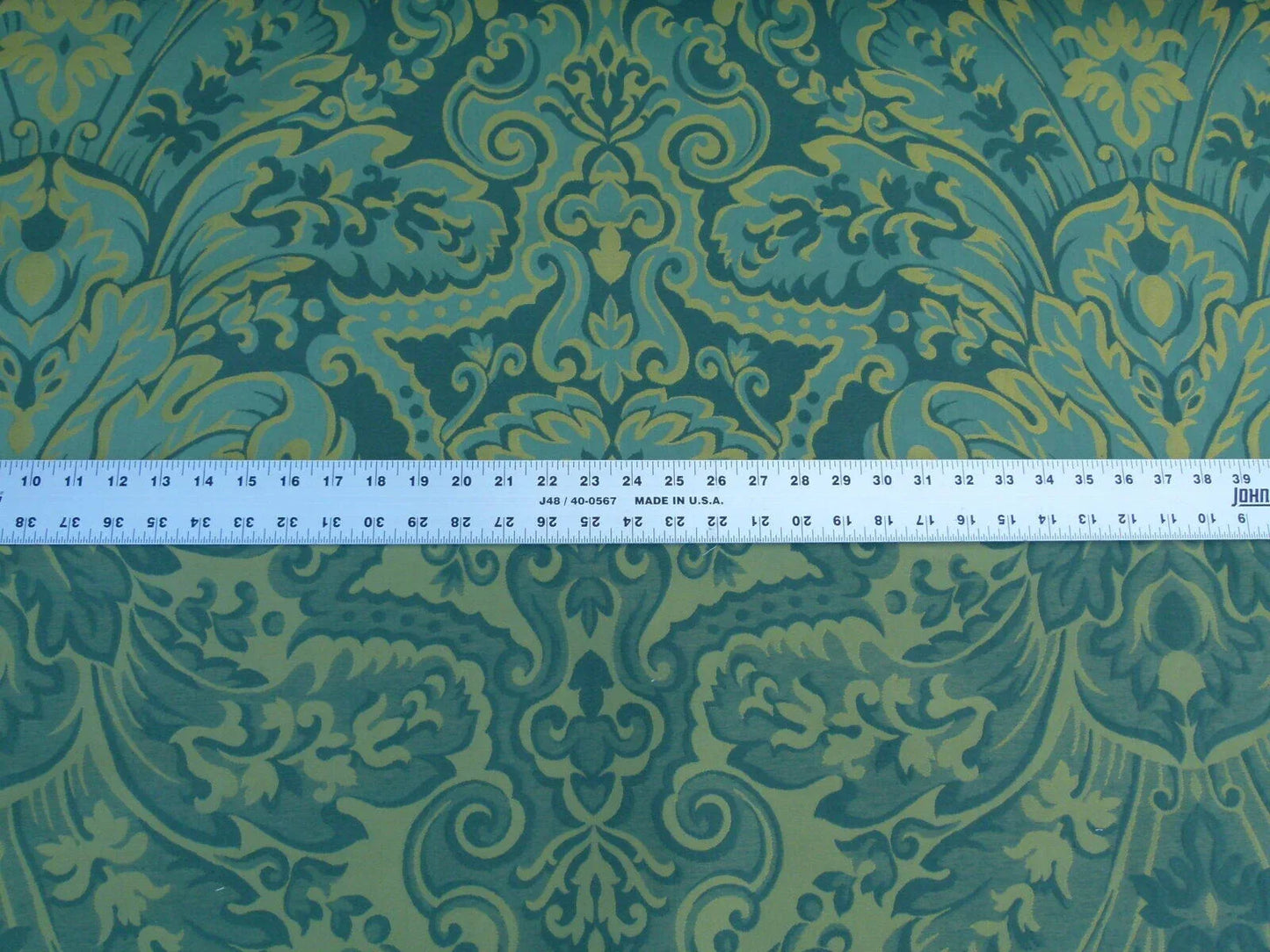 Scalamandre "chagall Green Jade Gold Renaissance Cotton Damask Old World Weavers MSRP USD 152/y