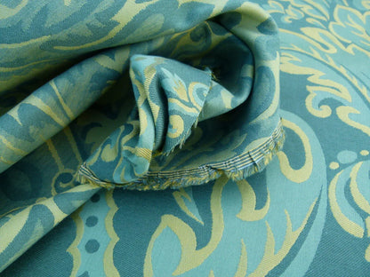 Scalamandre "chagall Green Jade Gold Renaissance Cotton Damask Old World Weavers MSRP USD 152/y