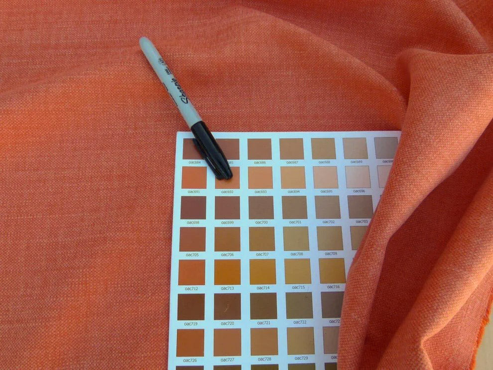 Scalamandre Caleido Arancio Orange Cotton Linen  Old World Weavers Heavy MSRP USD 120/y