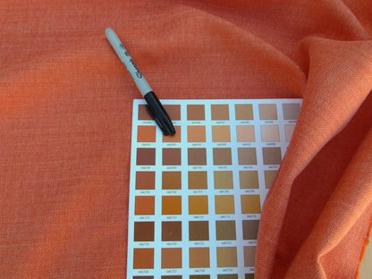 Scalamandre Caleido Arancio Orange Cotton Linen  Old World Weavers Heavy MSRP USD 120/y