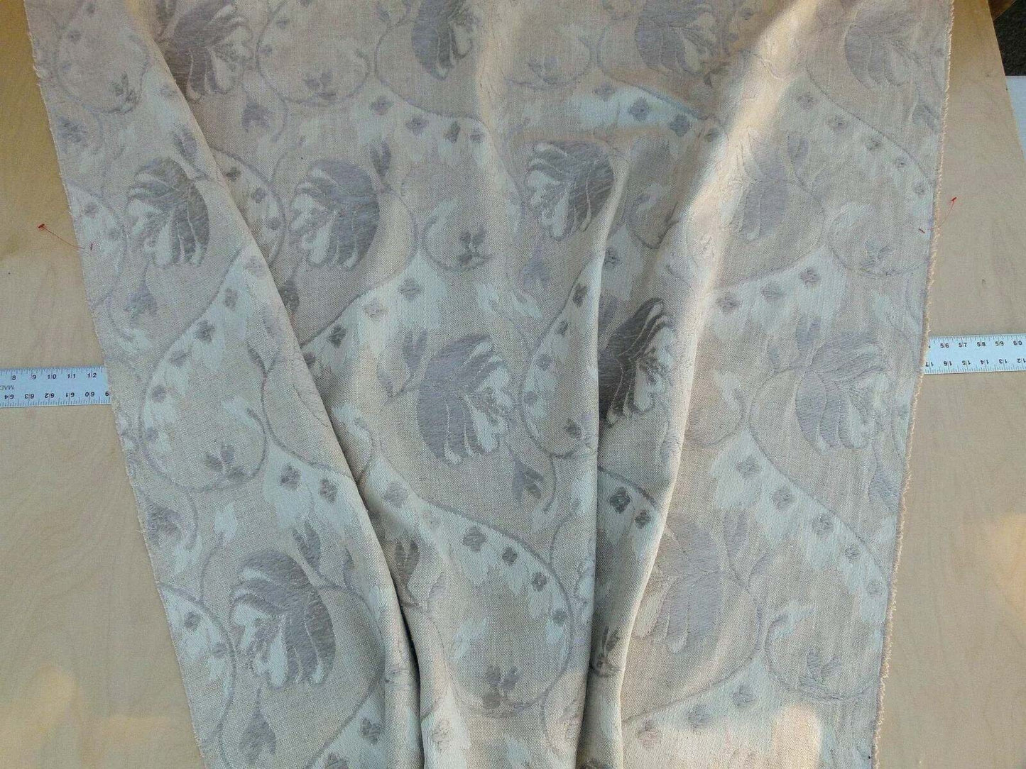 Scalamandre  Alden Froth Wavy Floral Stripe Heavy Chenille Old World Weavers MSRP USD 288/Y