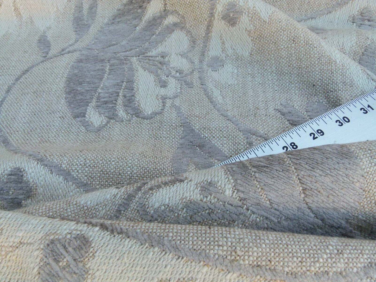 Scalamandre  Alden Froth Wavy Floral Stripe Heavy Chenille Old World Weavers MSRP USD 288/Y