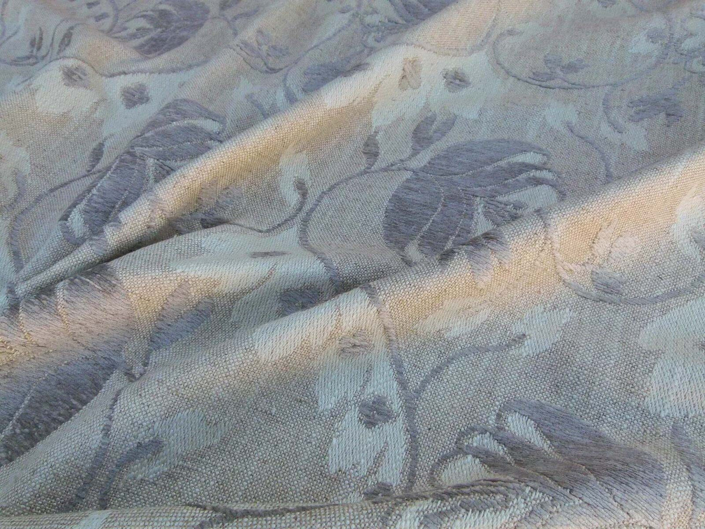 Scalamandre  Alden Froth Wavy Floral Stripe Heavy Chenille Old World Weavers MSRP USD 288/Y