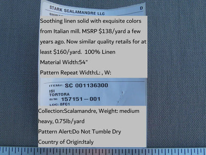 Scalamandre Isi Tortora Grey Beige 100% Linen MSRP USD 138/yd Old World Weavers