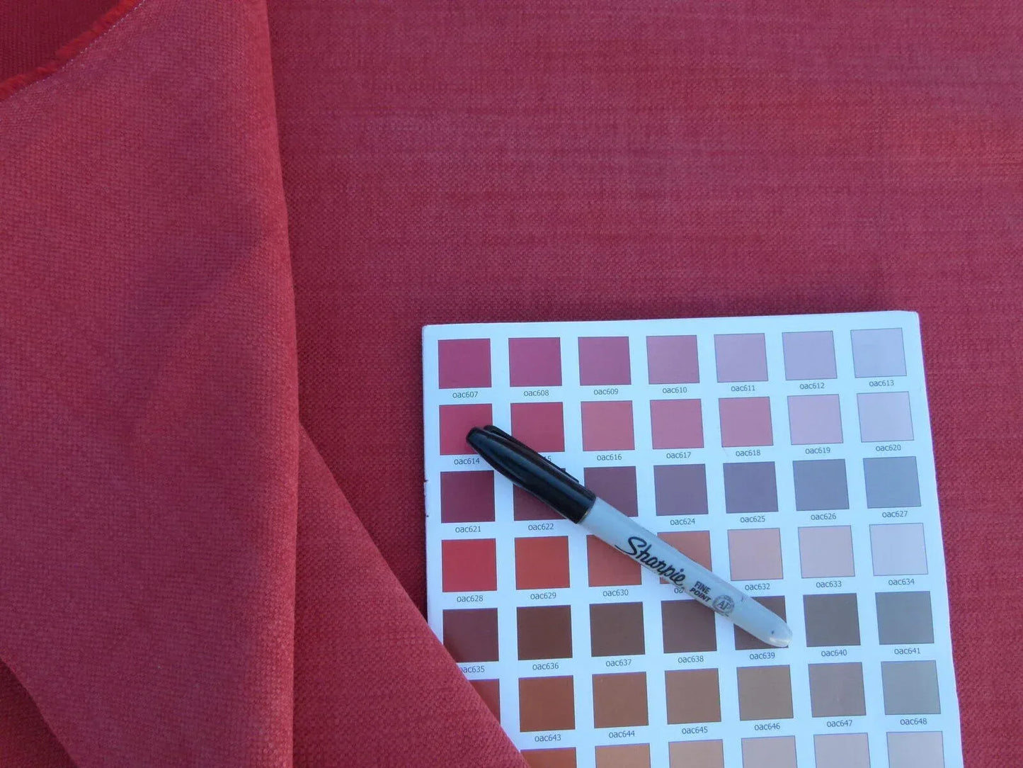 Scalamandre Caleido Rosso Red Cotton Linen  Old World Weavers Heavy MSRP USD 120/y