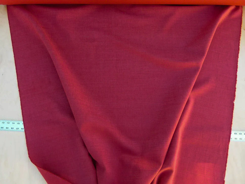 Scalamandre Caleido Rosso Red Cotton Linen  Old World Weavers Heavy MSRP USD 120/y