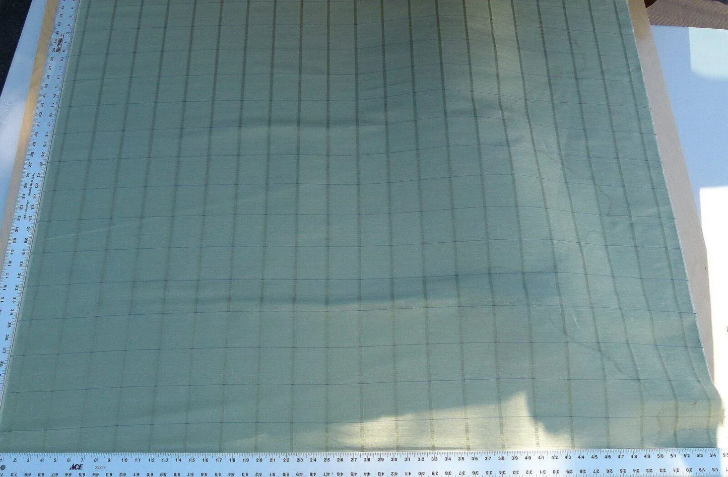 Scalamandre Jackson Square Pine Green Watkins Silk Linen Plaid MSRP USD 112/Y 41"wide