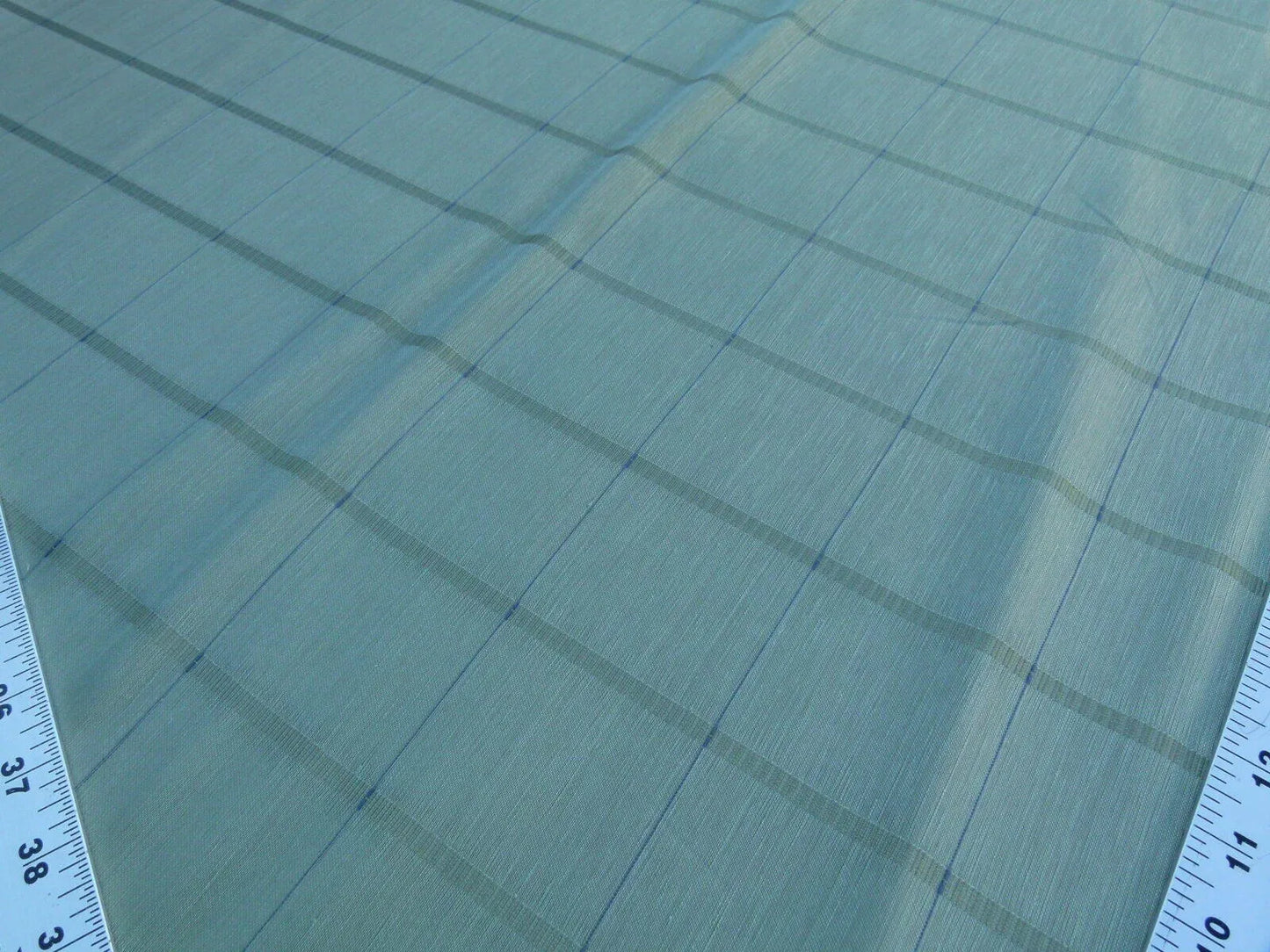 Scalamandre Jackson Square Pine Green Watkins Silk Linen Plaid MSRP USD 112/Y 41"wide