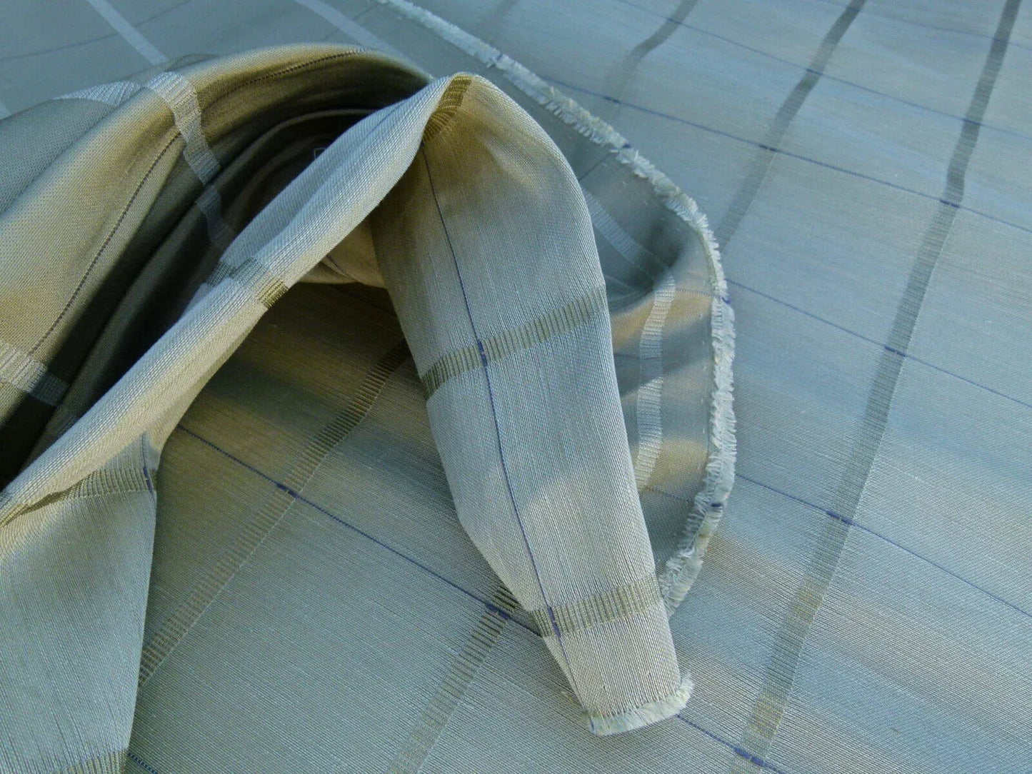 Scalamandre Jackson Square Pine Green Watkins Silk Linen Plaid MSRP USD 112/Y 41"wide