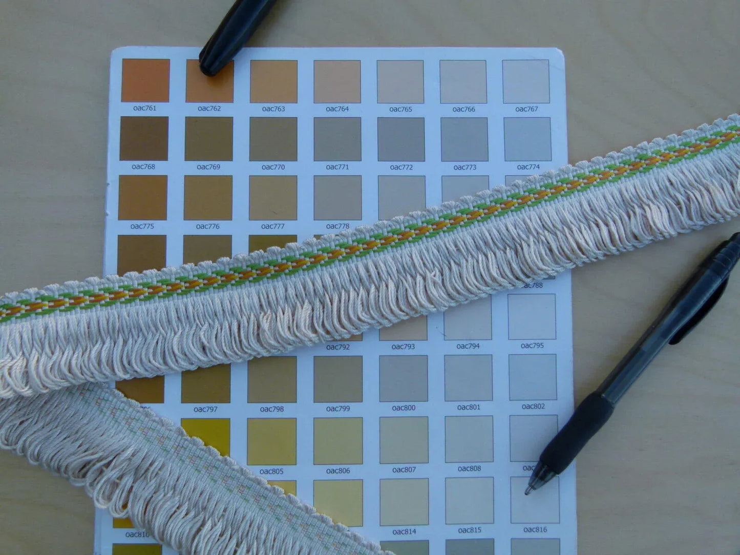 By Yard Scalamandre 100% Silk Fringe Off White Yellow Green Apricot MSRP USD 197/Y