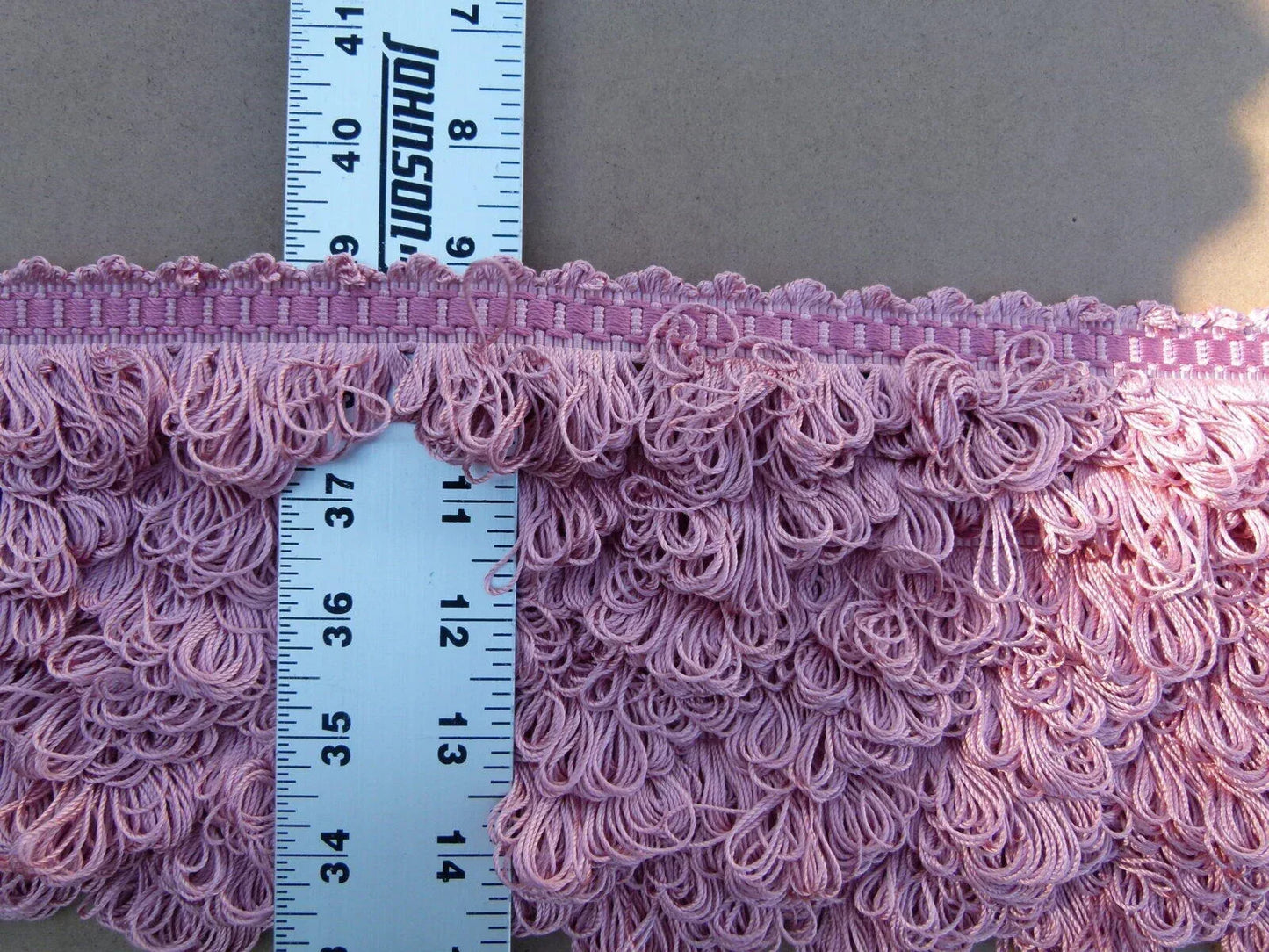 By Yard Scalamandre Papillons Pink Silk Loop Fringe MSRP USD 98/Y