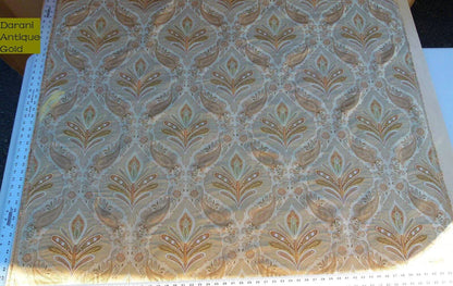 Scalamandre Old World Weavers Darani Silk Damask+embroidery Antique Gold MSRP USD 436/Y