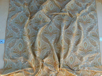 Scalamandre Old World Weavers Darani Silk Damask+embroidery Antique Gold MSRP USD 436/Y