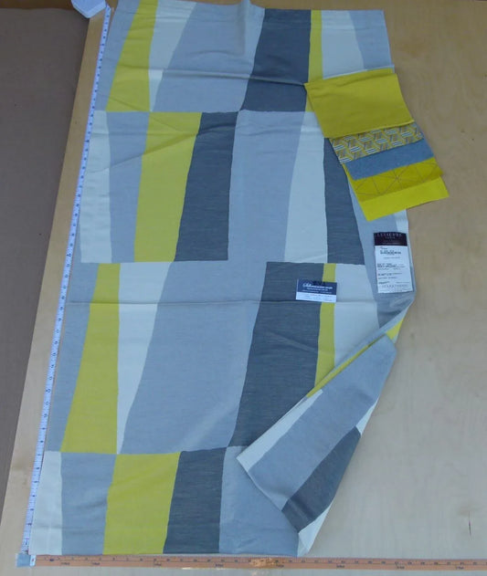 4 Ev1 2y Scalamandre Tipi Citrine Grey Yellow Abstract Woven