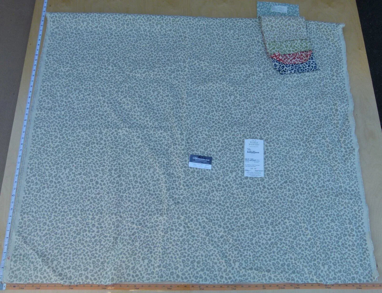 7 Ev1 Scalamandre 2.4y Kitten Nickel Grey Leopard Woven Reversible Cotton Linen MSRP USD 298/y