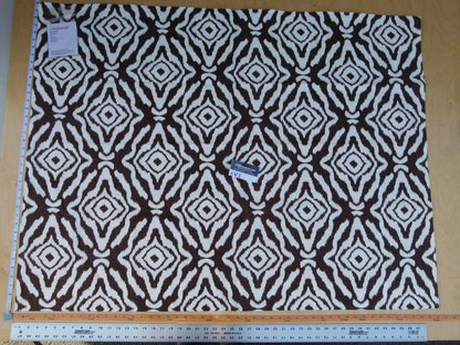 20 Ev1 1y Scalamandre Zanzibar Espresso Dark Brown Cotton Ikat