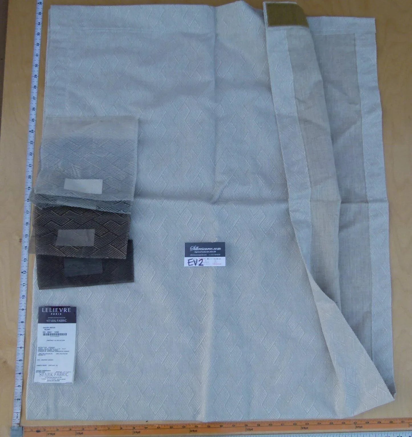 3 Ev2 2y Scalamandre Galon Sheer Blanc Off White Embroidery Geometric