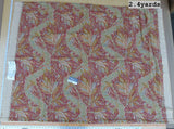 6 Ev2 Scalamandre Satya Sage Coral Red Exotic Foliage Print Italy