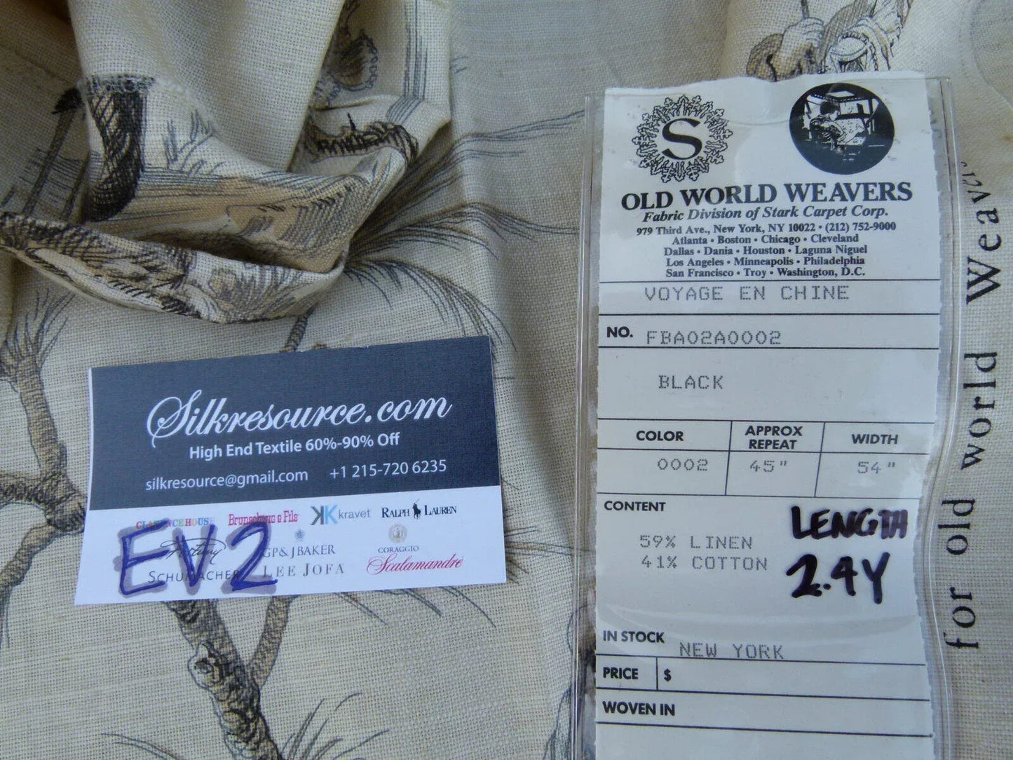 9 Ev2 2.4y Scalamandre Voyage En Chine Black Chinoiserie Print