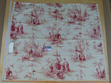 11 Ev2 1.2y Scalamandre Voyage En Chine Red Chinoiserie Print