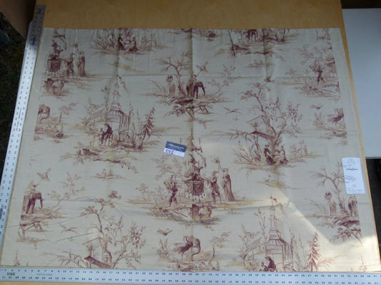 17 Ev2 1.2y Scalamandre Voyage En Chine Mauve Dark Purple Red Chinoiserie Print MSRP USD 388/y