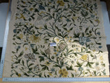 22 Ev2 1.2y Scalamandre Floribunda Blue Green Gold Cotton Wool Crewel Flora Hand Embroidery MSRP USD400+/Y