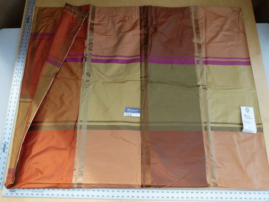 28 Ev2 2.4y Scalamandre Image Adobe Moss Rust Green Orange Silk Plaid