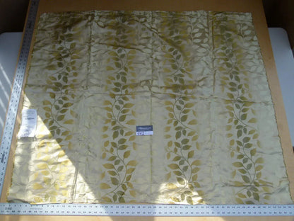 33 Ev2 1.3y Scalamandre Vallen Chartreuse Green Yellow Silk Leaf Woven