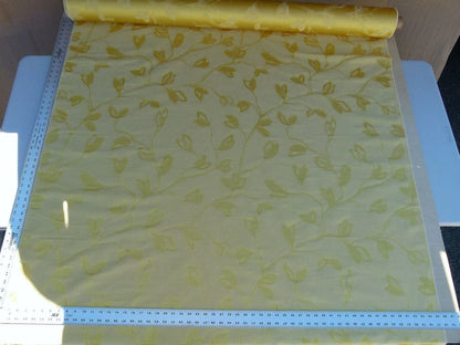 By Yard Scalamandre Gw Maharajah Citron Yellow Lemon Silk Linen Damask Reversible MSRP USD 348/Y