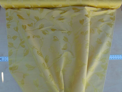 By Yard Scalamandre Gw Maharajah Citron Yellow Lemon Silk Linen Damask Reversible MSRP USD 348/Y